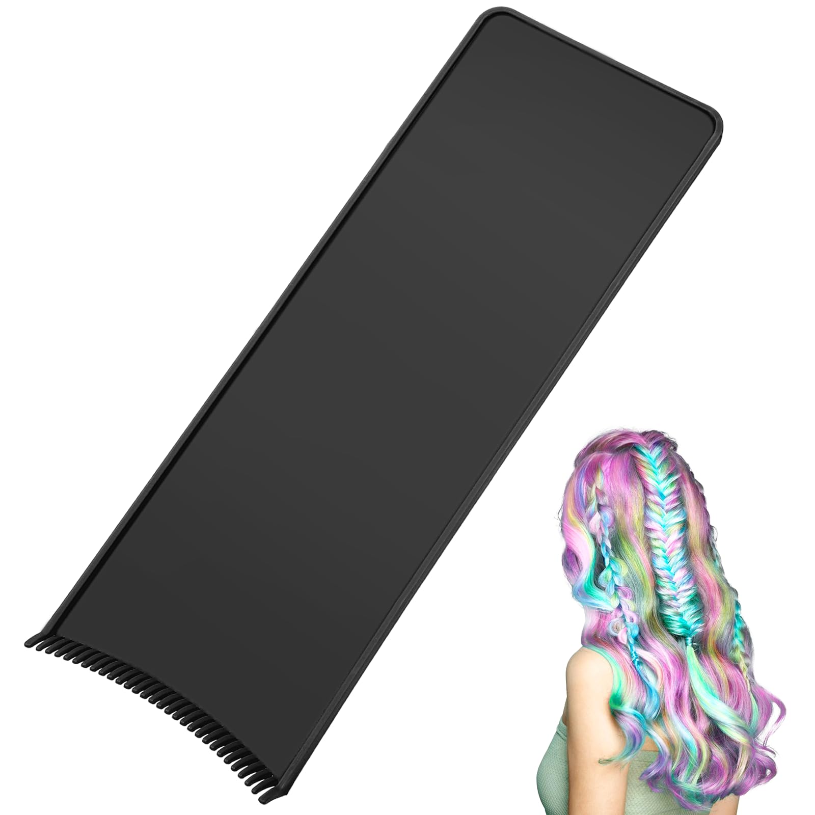 Photo 1 of 1 PCS Highlighting Board, Balayage Board Hair Coloring Paddle Balayage Highlighting Boards with Teeth, Hair Dye Tools Highlighting-Paddle for Barber Salon Hairstylist Hair-Dying Tools, Black