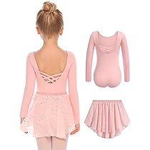 Robe De Ballet Avec Tutu Pour Fille - Justaucorps Coton/Spandex - Manches Courtes - Taille 100 à 150 - Idéal Cours & Spectacle