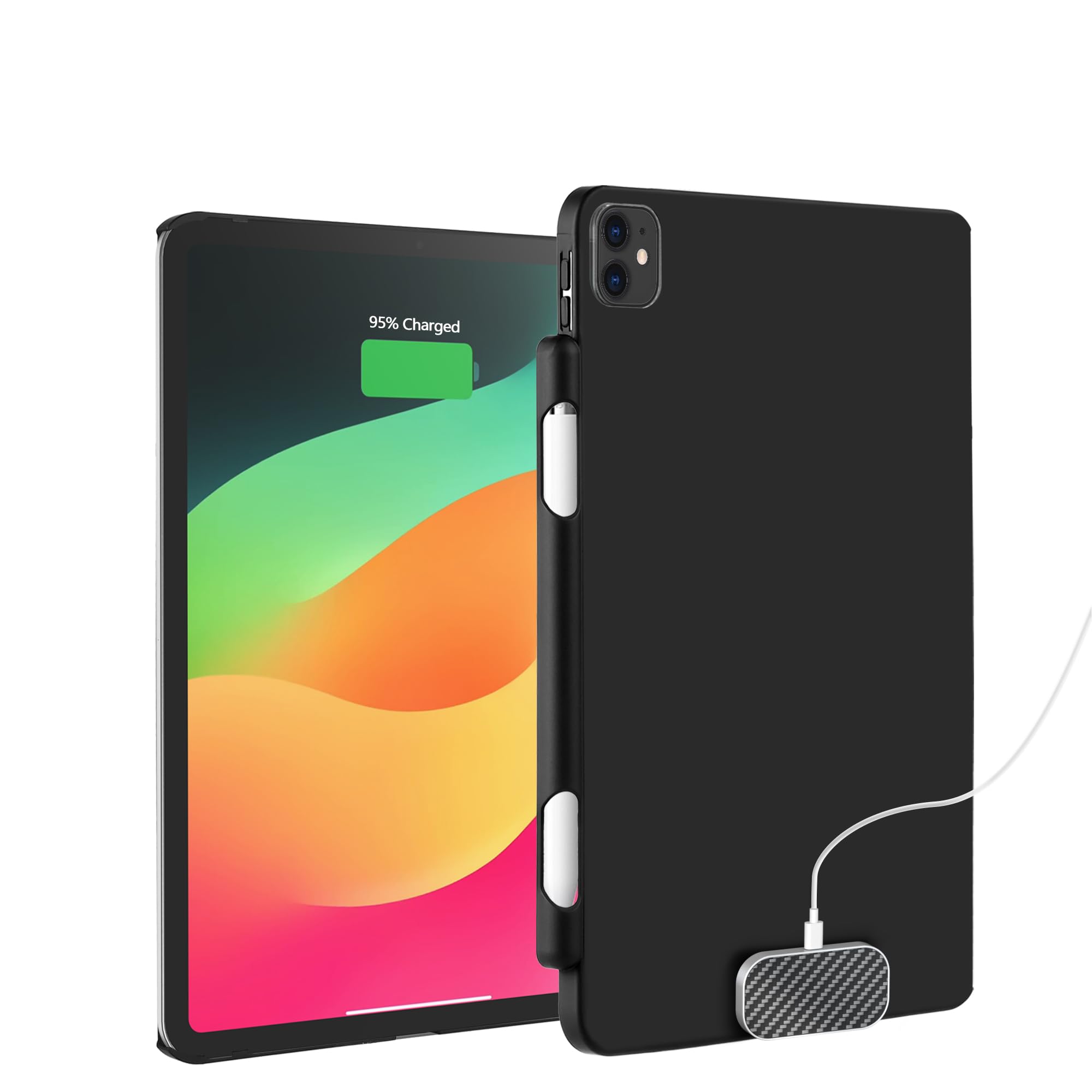 Photo 1 of **MISSING PARTS - Missing the charger**
Pad Pro 12.9 Inch Case, Magnetic Wireless-Like Charging Case for iPad Pro 12.9inch(3rd/4th/5th/6th) & iPad Air 13 (M2/M3) ONLY, Magic Keyboard Compatible Support Apple Pencil 2