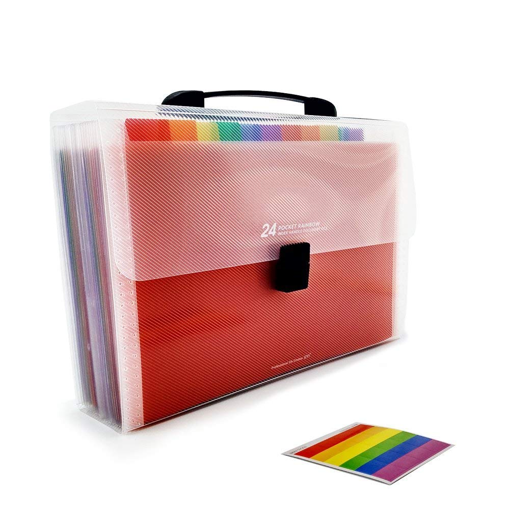 Petites Fournitures Rangement Papier Administratif Compartiments Extensible Range Document Plastique Classeur Pliable Pour La Maison Le Bureau Avec Couvercle A Etiquettes De Couleur A4 Trieur Portable A 13 Pochettes Fournitures De Bureau
