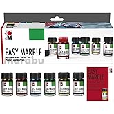 Marabu Easy Marble, Starter Colours, (021 038, 095, 067, 101, 073), 6 x 15ml, for Creating Immersion Marble Effects On Plastic, Glass, Wood, Papier M&acirc;ch&eacute;, Eggs, Metal, Polystyrene and More