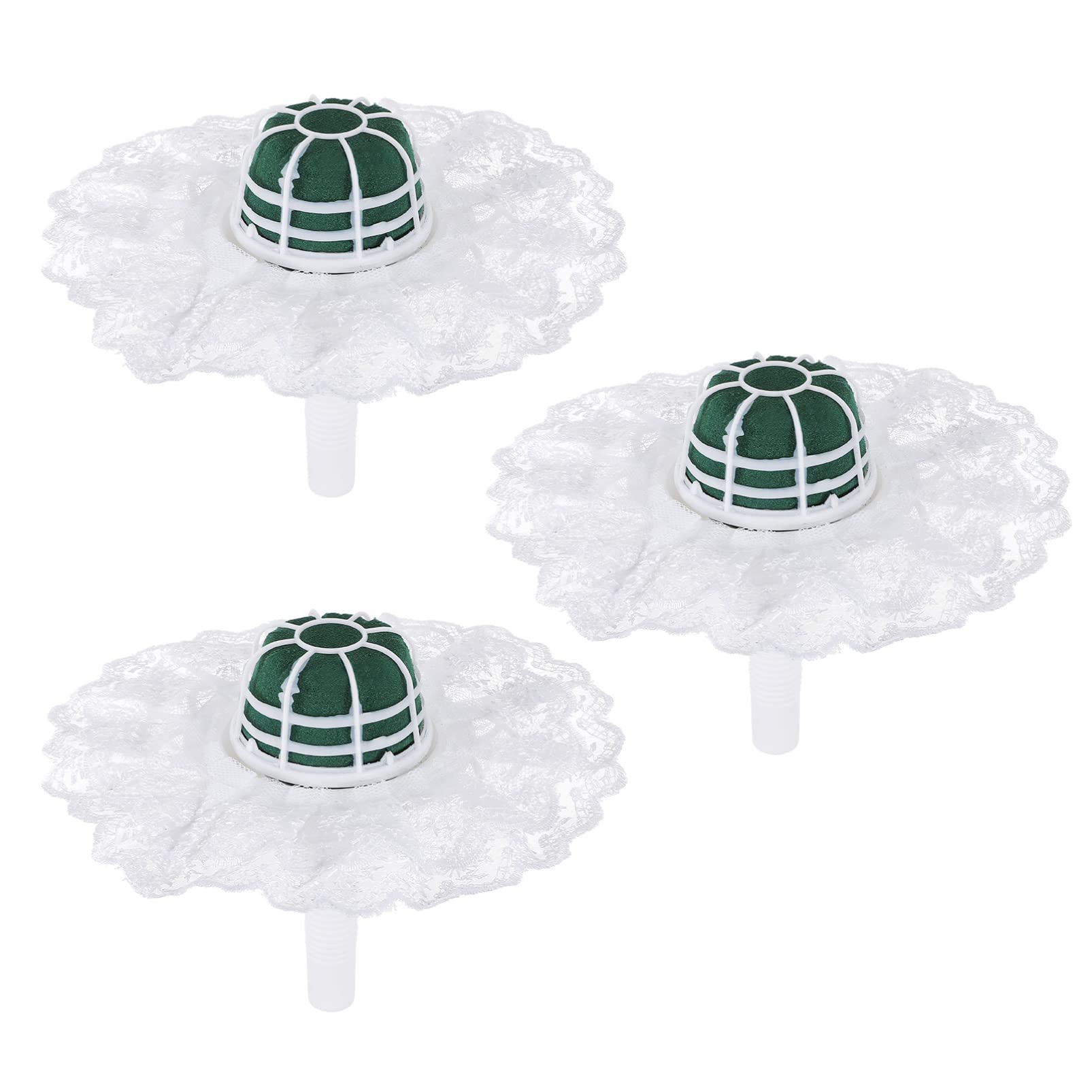 LIFKOME 3 Sets Bride Flower Bouquet Holder Wedding Bridal Bouquet Holder Foam Floral Handle Bouquet Holders for Bride Artificial Flowers Decoration
