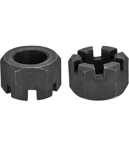 10-Pack 5/8-11 Slotted Hex Castle Nuts, Zinc Plated Steel, 5/8x11 Coarse Thread By Rivercity Fastener