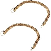 Bitray Imitation Bamboo Bag Handles Replacement U Shape Plastic Purse Handbag Handles for DIY Bags Accessories Light Brown - 2pcs
