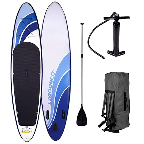 SUP Board Stand up Paddling Surfboard Glider 300x76x15cm aufblasbar Alu-Paddel Hochdruck-Pumpe Transportrucksack 115KG Tragkr
