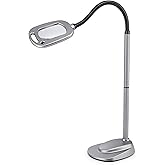LIGHT IT! By Fulcrum, 20072-401 MultiFlex LED Floor Magnifier Lamp, Silver, Single pack