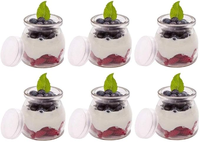 0ml Pots De Yaourts Agreenway Bocal Verre Avec Couvercles Ideal Pour Mousse Aux Chocolat Cremes Desserts Yaourts Transparent 6pc Amazon Fr Cuisine Maison