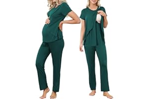American Trends Maternity Nursing Pajamas Postpartum Breastfeeding Labor Delivery Pjs Pregnancy Sleepwear Lounge Set