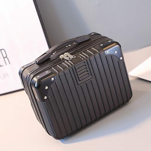 LYMQY 14inch Small Hard Shell Cosmetic Case Travel Hand