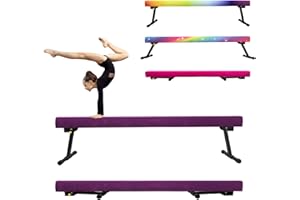 86 York 6ft/8ft Gymnastics Balance Beam, High and Low Floor Beam Gymnastics Equipment for Kids/Adults,Gymnastics Beam for Training,Physical Therapy and Professional Home Training with Legs