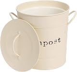 Harbour Housewares Vintage Kitchen Compost Bin 3.2L Cream with Inner Liner view 4