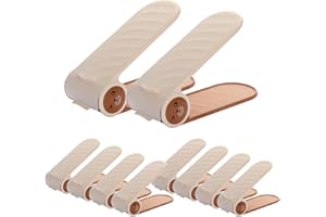 Bingxue Shoe Organizer 10 Pack,Shoes Organizer for Closet Over Door Storage,Space Savers 50%, 4 Levels Adjustable Thickening Double Layer Shoe Holders