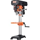 VEVOR Benchtop Drill Press, 3.2 Amp and 5-Speed Adjustable Drill Press with 10 in Swing, Cast Iron Frame, Worktable Tilts 0-45&deg;, Ideal for Drilling Wood &amp; Metal