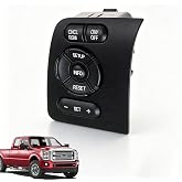 Steering Wheel Cruise Control Switch Button Compatible with Ford F250 F350 F450 F550 2011-2016 Replace# BC3T-9E740-EEW, Left Side