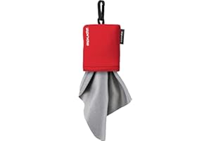 ALPINE INNOVATIONS SPUDZ Classic | Microfiber Cloth Screen Cleaner and Lens Cleaner | Open Bottom | Red | 10 x 10 Inches