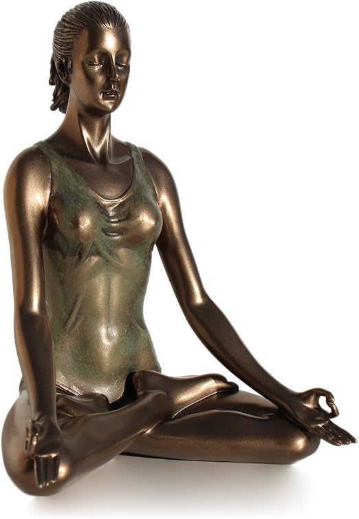 VERONESE Yoga Lotus Pose Padmasana Statue Figurine Cold