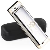 JDR Harmonica Blues Diatonic Key of C 10 Holes 20 Tones Harp North | Loud &amp; Clear Volume,Powerful Resonance,Comfortable for Tongue Blocking,for Beginners Adults, Rock, Jazz &amp; Country Players