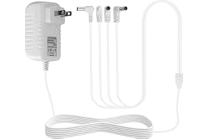 YUBUNT AC/DC 4.5V Power Adapter Compatible with Lemax Lighted Accessory 44241 64517 74707 74295 84428 94565 94566 94527 94563 94564 Fits for Christmas Micro Lighting Building Decoration (with 4 Output)