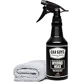 CAR GUYS Hybrid Spray Wax | Advanced Car Wax | Long Lasting and Easy To Use | Safe on All Surfaces | 18 Oz Kit with Towel