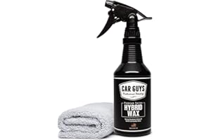 CAR GUYS Hybrid Spray Wax | Advanced Car Wax | Long Lasting and Easy To Use | Safe on All Surfaces | 18 Oz Kit with Towel