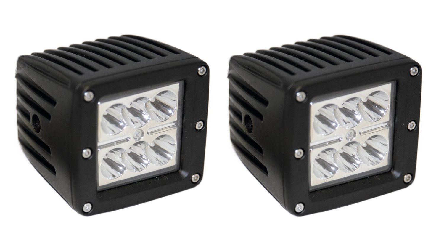 RioRand Spot Beam Cree Led Work Light (3X3 - Fishing Boat - Marine RZR Ranger Polaris Pods, 18W)