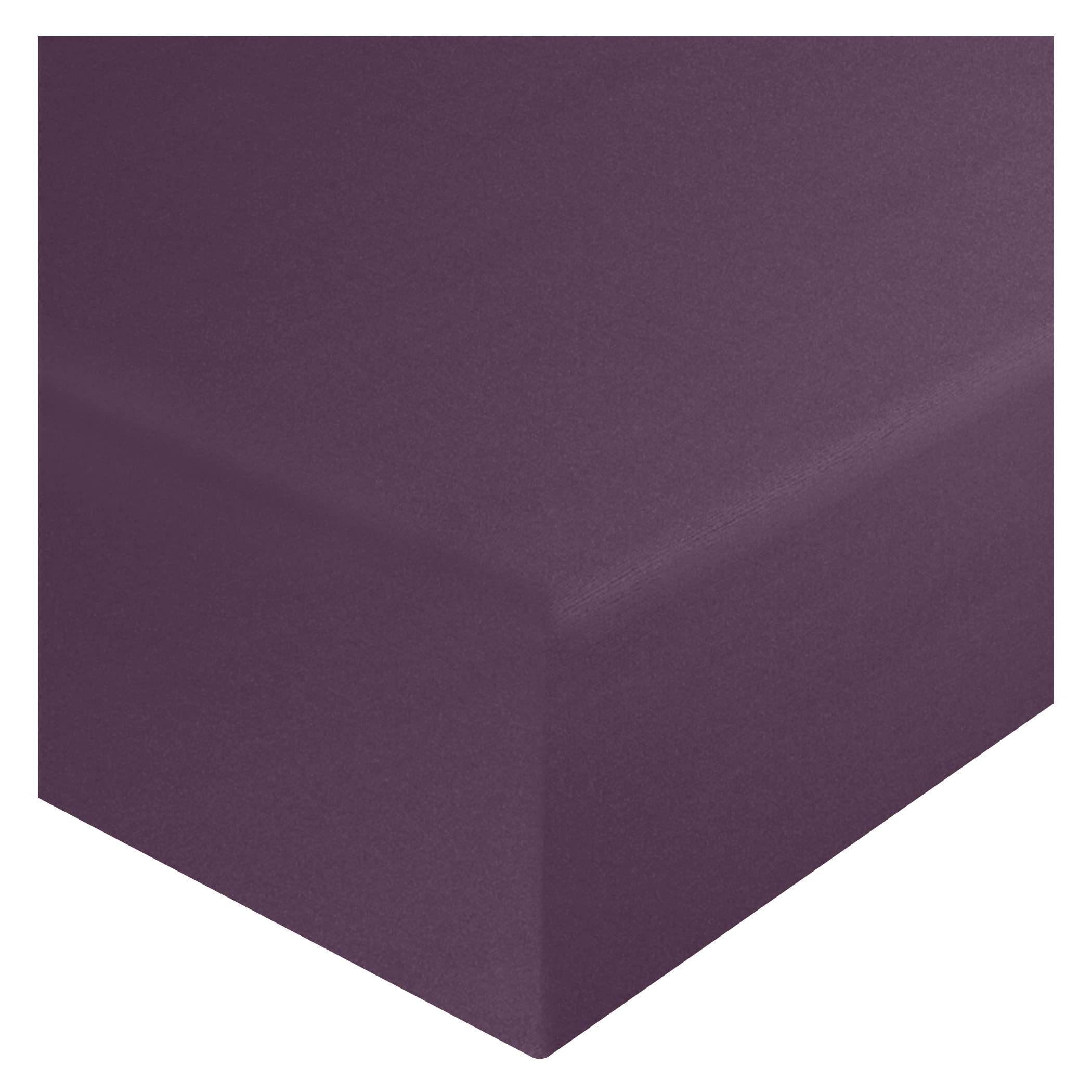 HOME ACE Plum Small Double Fitted Sheet Small Double 4FT 122CM x 190CM, 10"/25CM Deep Small Double Bed Sheets Fitted, Easy Care 4FT Fitted Sheets Small Double Sheet Poly Cotton 3/4 Fitted Sheet