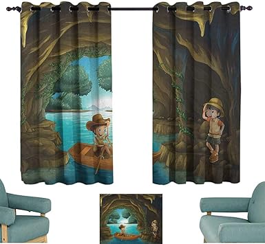 Amazon Com Sanring Explore Drapes Girl And Boy In A Cave With