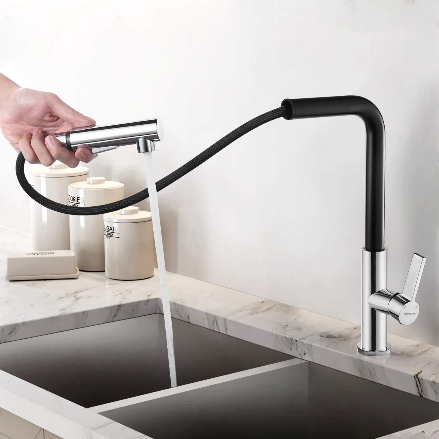 BONADE 2 Funciones Grifo De Cocina Con Ducha Extra iacute ble 360 deg