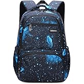 MITOWERMI Kids Backpack for Boys Girls Elementary School Backpacks Boys Children Bookbags Primary Kindergarten Backpack Galaxy Black Blue