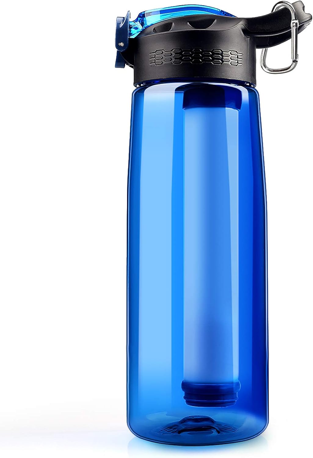 SimPure Water Filter Bottle, Emergency Water Purifier with 4-Stage Integrated Filter Straw for Travel, Camping, Hiking, Backpacking, BPA Free : Sports & Outdoors