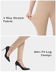 AFITNE Women's Yoga Dress Pants Skinny Pull On Work