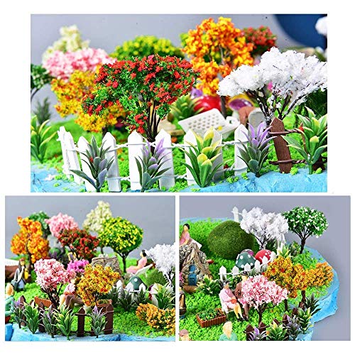 MOMOONNON 32 Pieces Model Trees 3.5cm - 10cm Mixed Model Tree Train Scenery Architecture Trees Fake Trees for DIY Crafts, Building Model, Scenery Landscape Natural Green - Image 4