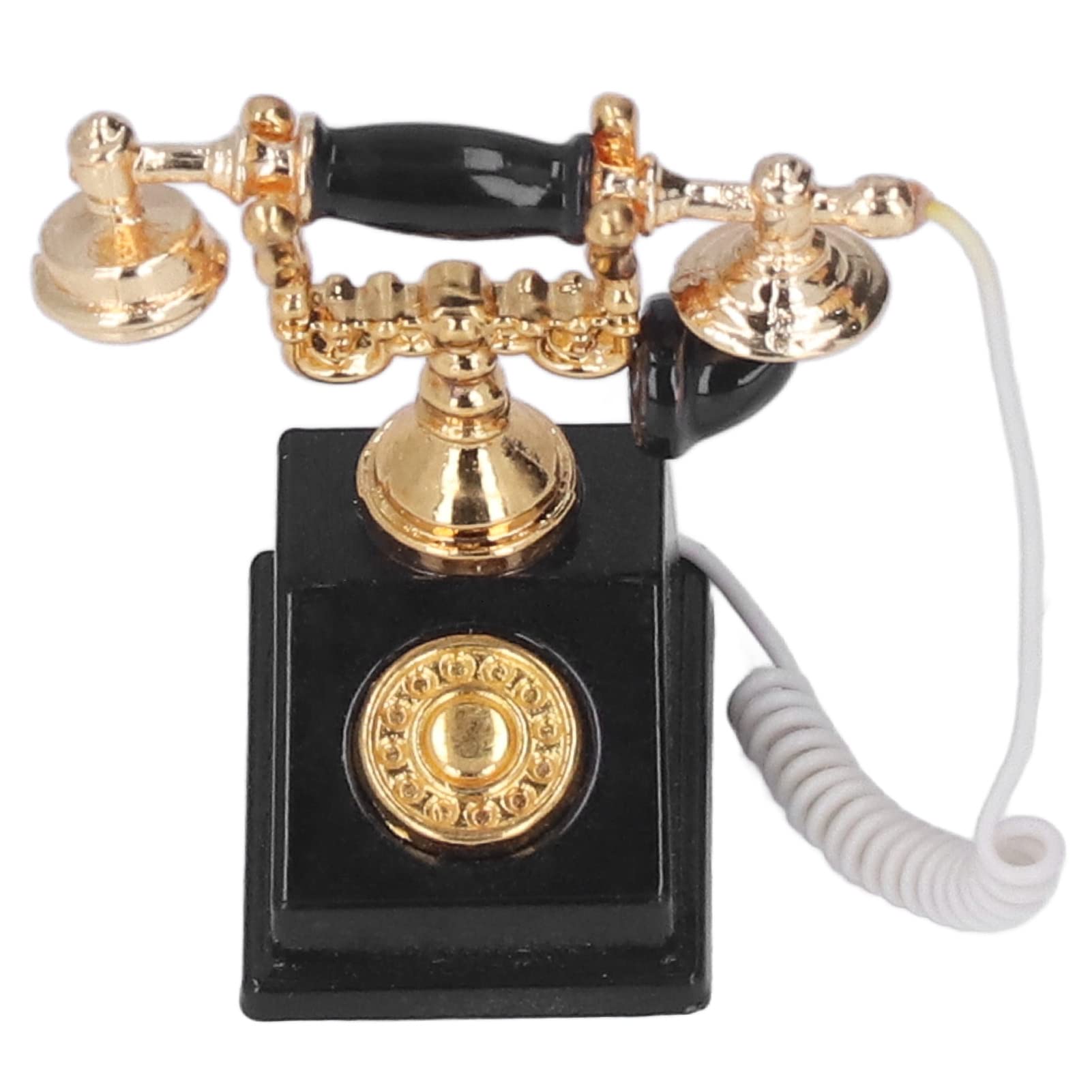 1/12 Miniature Victorian Telephone Dollhouse Decoration Accessories, Model Accessory for Dollhouse Mini Music Room