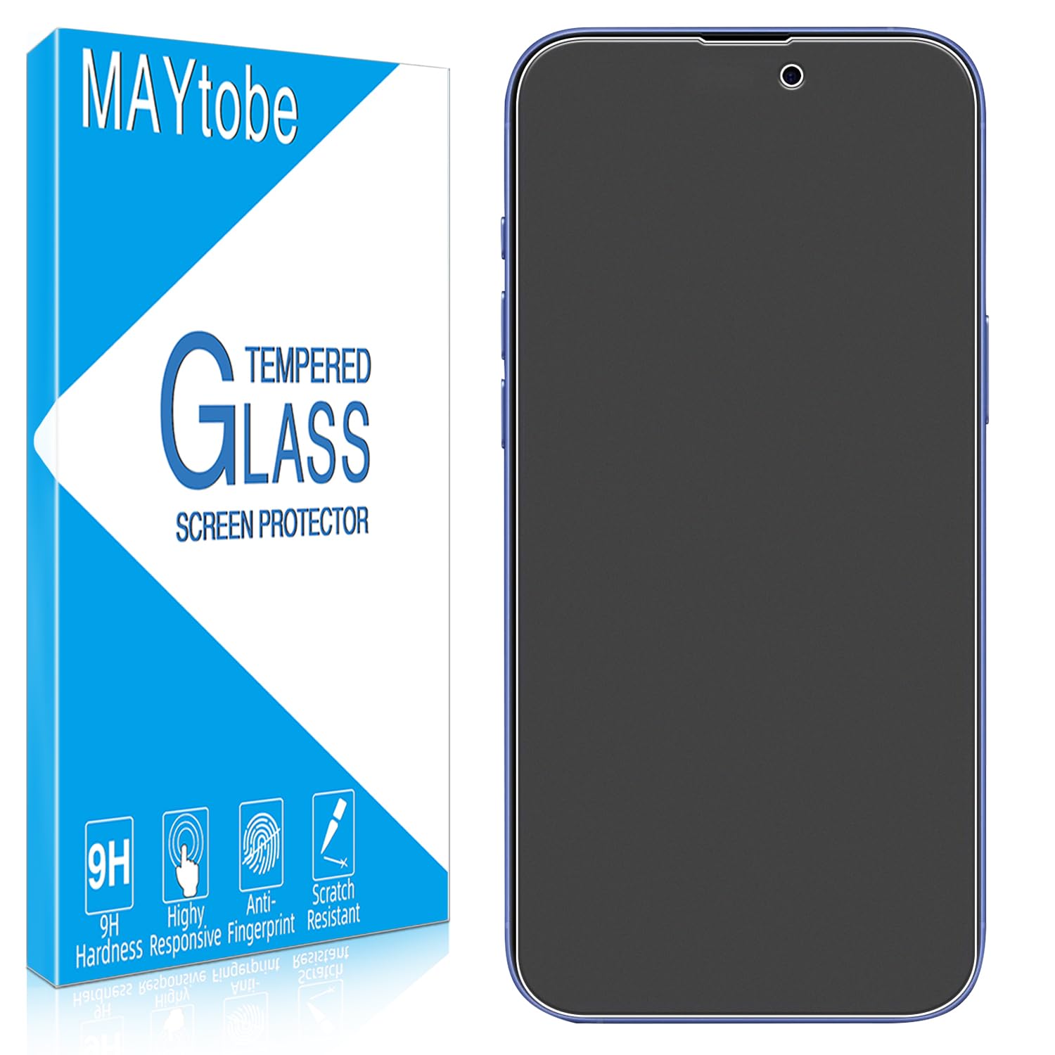MAYtobe [2-Pack Matte Screen Protector for iPhone 16 Tempered Glass, Anti-Fingerprint, Smooth as Silk, Anti Scratch, Easy to Install, Anti-Reflection