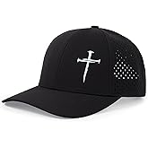 TGQLKPD Embroidered Jesus Three Nails Cross-Christian Faith Hats for Men & Women