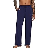 WiWi Viscose from Bamboo Mens Pajama Pants Soft Lounge Bottoms Sweatpants Sleep Pant Drawstring with Pockets S-XXL