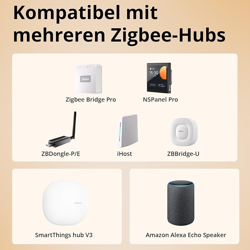 ZBMINIL2 Zigbee Smart Schalter,4 Stück 2 Way Smart Switch(Kein Neutralleiter Erforderlich),Smart Lichtschalter Zigbee 3.0 Hub Erforderlich,Kompatibel mit Alexa,Google Home,Home Assistant.