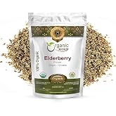 Organic Way Dried Elder Flowers - Herbal Tea - Origin - Albania (2 Oz) | Sambucus nigra, European Wild-Harvest - USDA Organic &amp; Kosher Certified; Raw, Vegan, Non-GMO &amp; Gluten free.