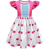 Garperkids Girls Bo Peep Flutter Sleeve Princess Summer Casual Party Dress Kids Outfits