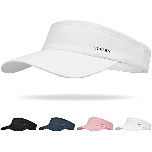 Sukeen Stretchy Sport Sun Visor Hat for Women Men Moisture-Wicking Foldable | Ultralight 39.6g, closed elastic band, quick-dr