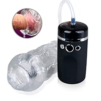 Masturbation Cup, Fovel Pump Oral Male Maturbator Cup Electric Vibrating Stretchy Suction Stroker Enhancement Training Sex Toys for Men Silicone USB Rechargeable