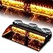 NISUNS 16 LED High Intensity LED Law Enforcement Emergency Hazard Warning Strobe Lights 18 Modes for Interior Roof/Dash/Windshield with Suction Cups (Amber)