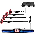 Car Parktronic Parking Built-in Plane Sensors Rear Reversing Backup System with 4 Sensors LED Light Distance Display Warning Buzzer Distance Detection…