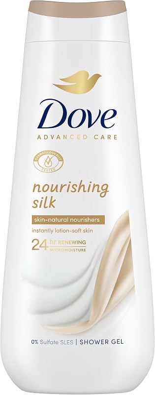 Dove Advanced Care Duschgel Seide, pflegend, natürliche Feuchtigkeitscreme, 600 ml