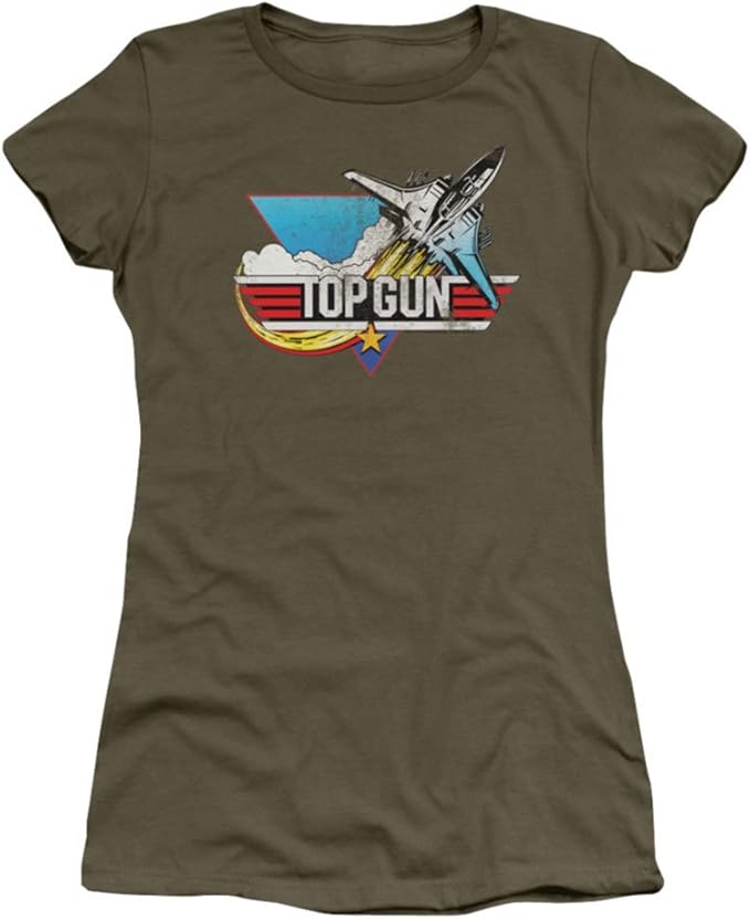 Juniors Top Gun Distressed Juniors (Slim) TShirt Size S