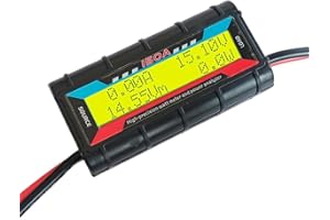 Proshopping 150A RC Watt Meter, High Precision Power Analyzer, DC 0-60V Volt Amp Watt Checker Tester, with Digital Yellow LCD Screen- for Voltage, Current, Power, Charge and Energy Measurement