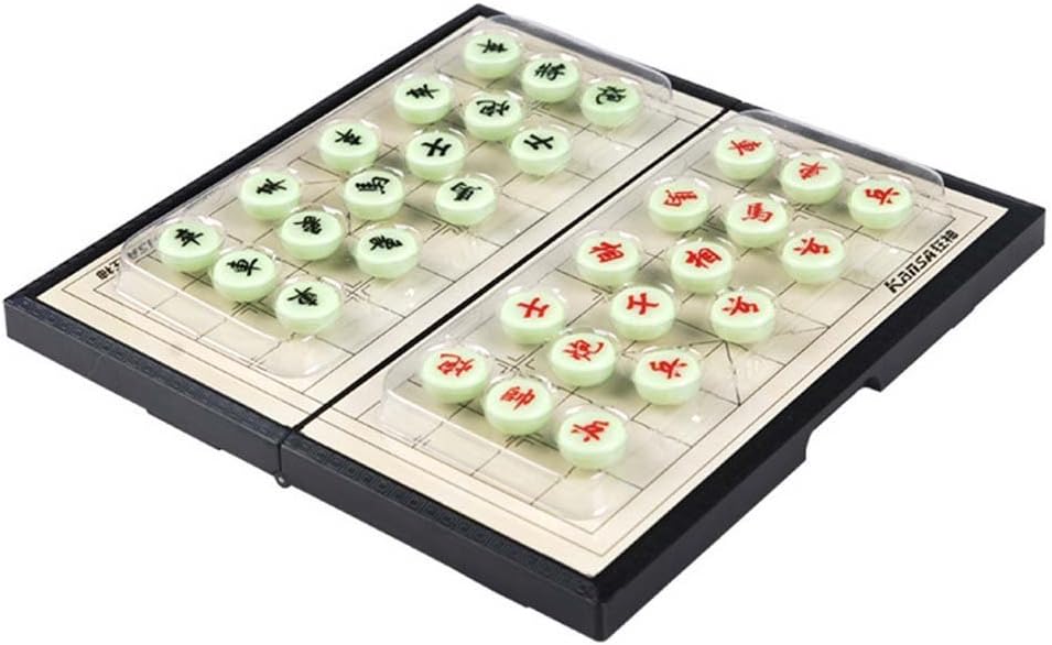 KANSA Portable Xiangqi Chinese Chess Set Magnetic Foldable Board Game Chess Game Family Educational Game