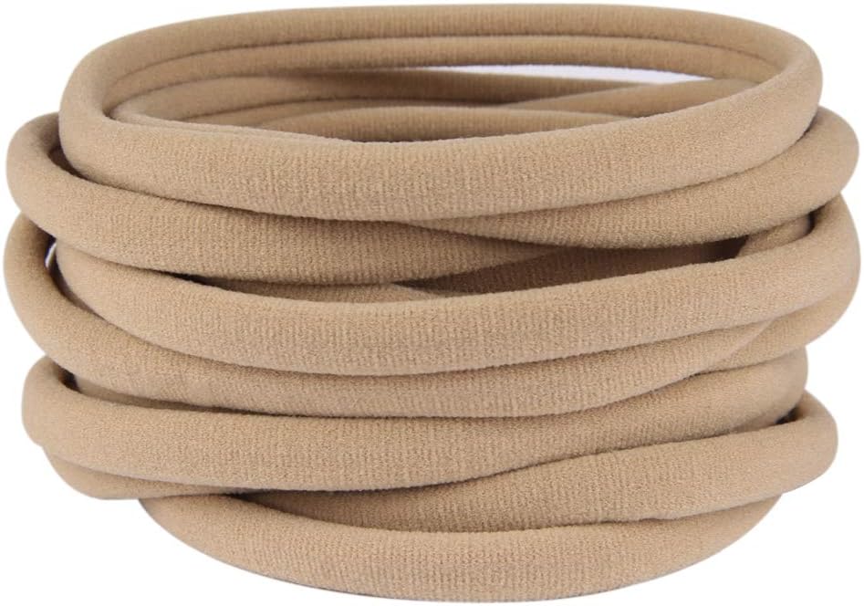 50 Pieces Headband DIY Hair Accessories For Kids Headwear (Khaki)