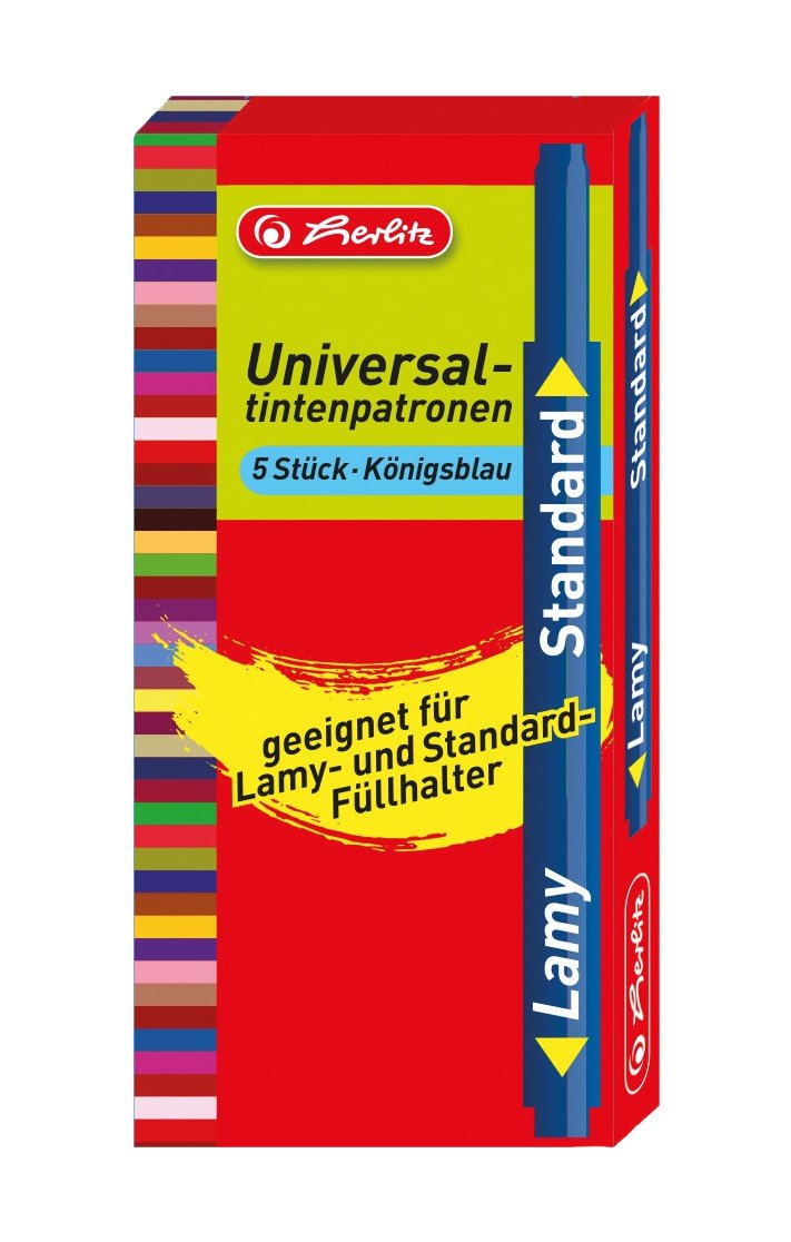 Herlitz 10435378 Universalpatrone 5 Piece in Folding Box