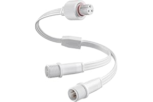 MonsterPwr Y-Splitter for Govee Permanent Outdoor Lights Series & Dots String Lights, 3-Pin Extension Cable for Govee H705A/B/C, H705D/E/F, H706A/B/C, H703A/B, H805A/B/C, 1 Female to 2 Male